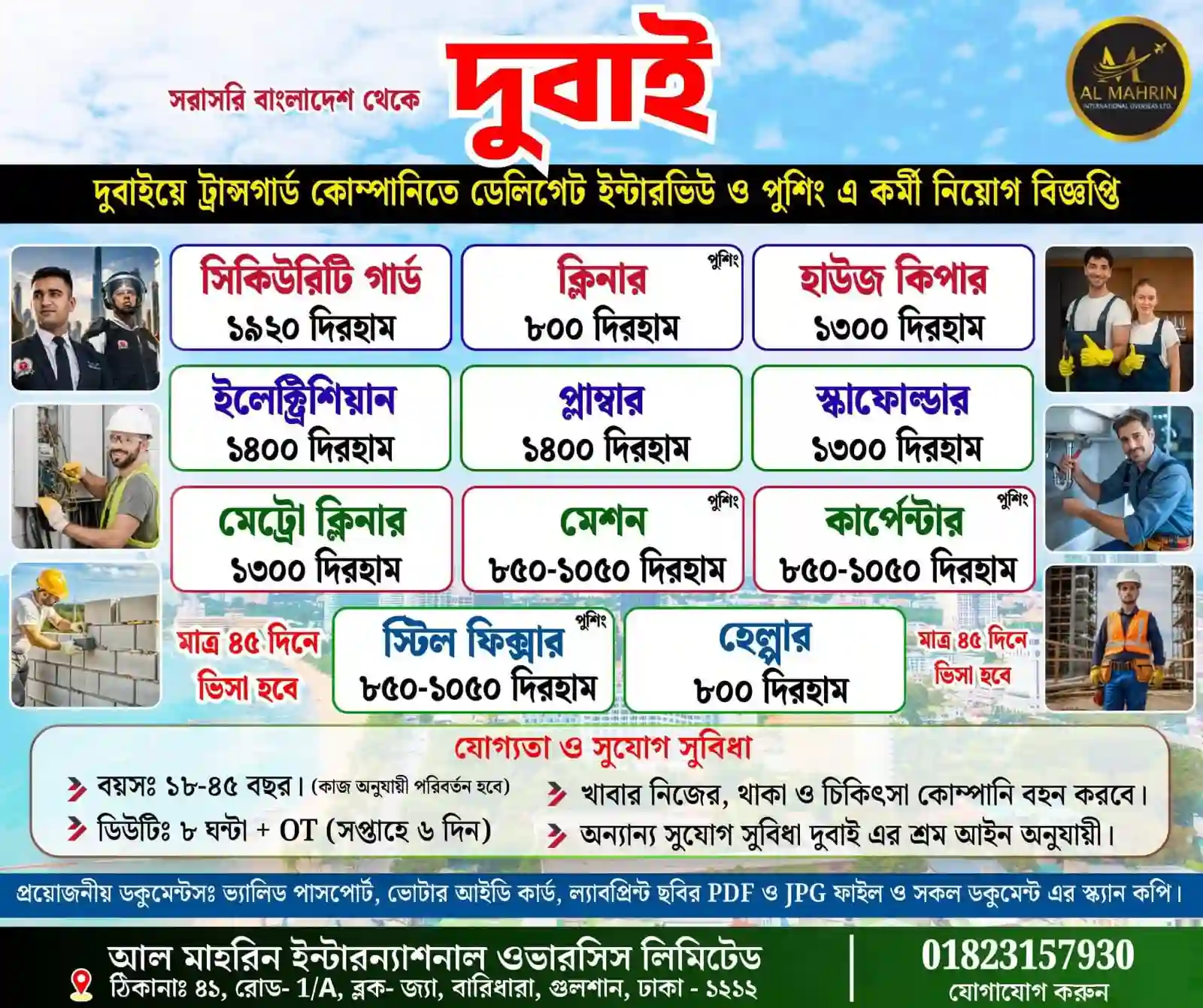 Dubai job Circular